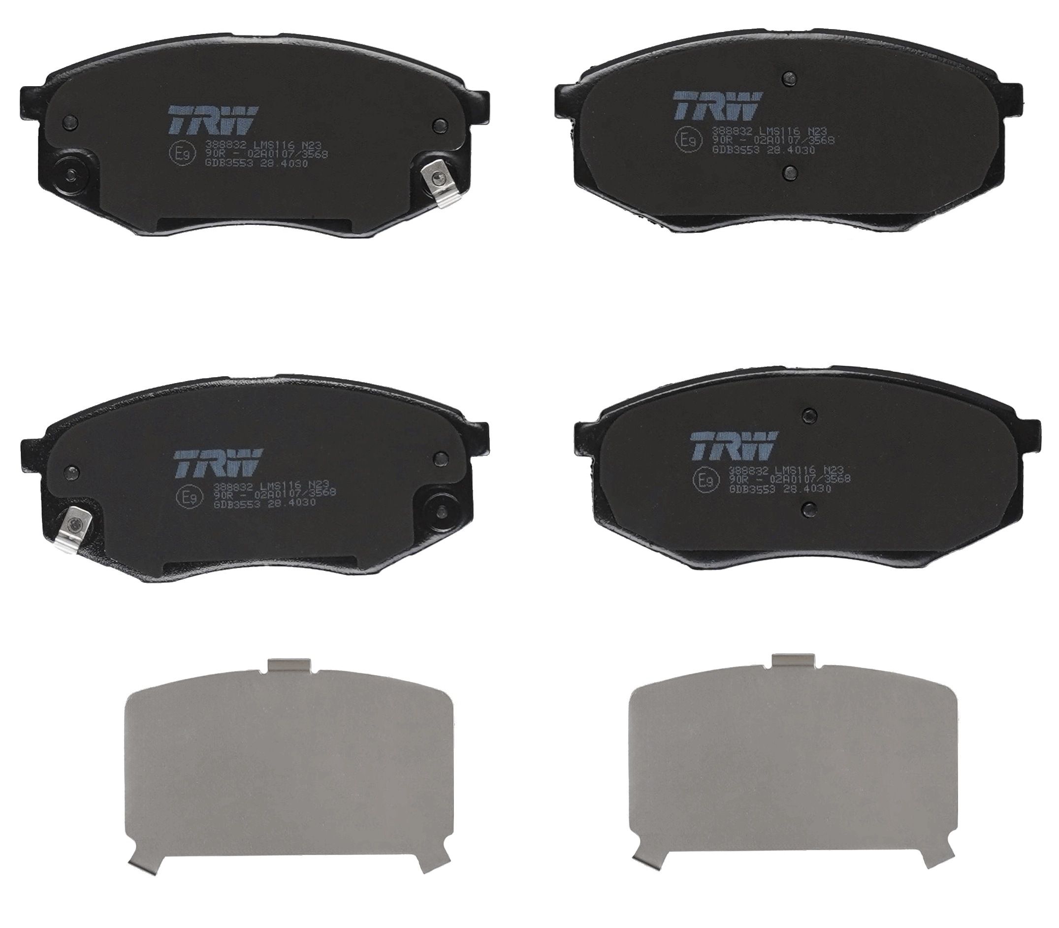 TRW BRAKE PAD SET, DISC BRAKE - TecDoc 2