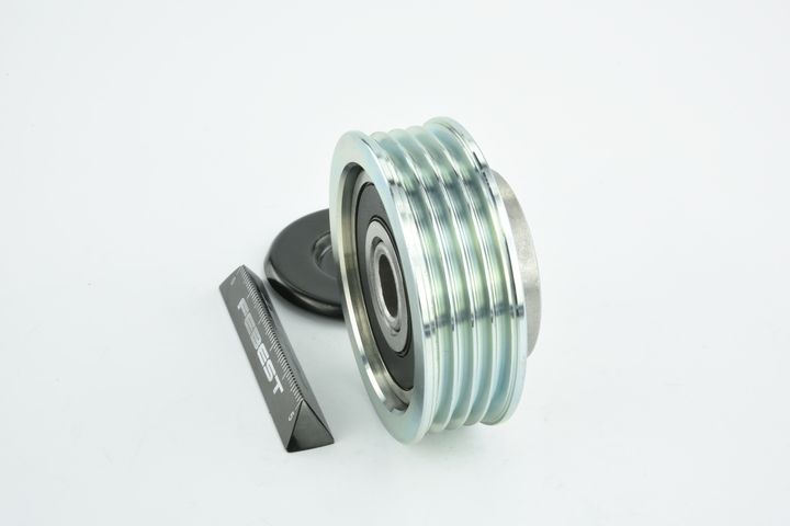 įtempiklio skriemulys, V formos rumbuotas diržas