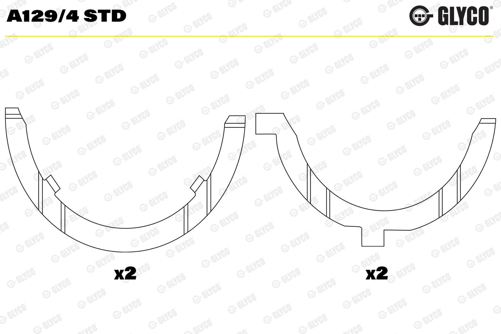 GLYCO A129/4 STD - Distanzscheibe, Kurbelwelle
