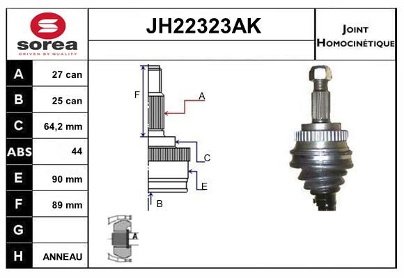 KIT CV JOINT AVEC KR089 - ESPACE II