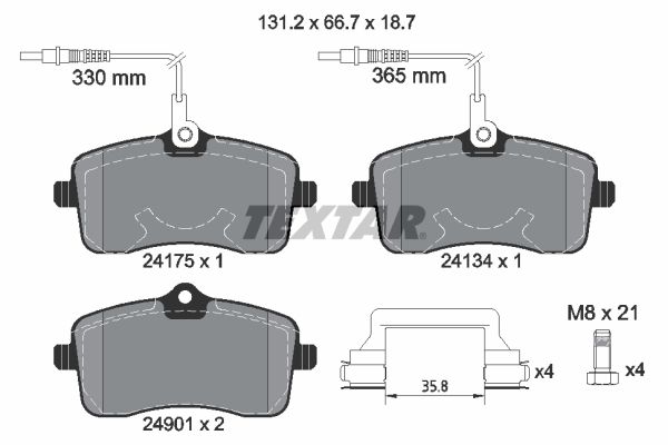 Brake Pad Set, disc brake 2417501