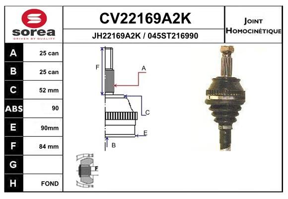 Gelenksatz, Antriebswelle
