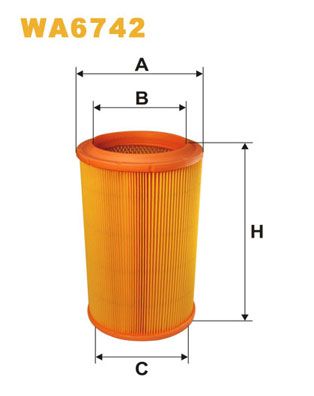 WA6762 WIX FILTERS Filtro aria Lunghezza: 300 mm, Cartuccia