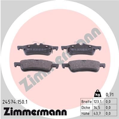 Brake Pad Set, disc brake 24574.150.1