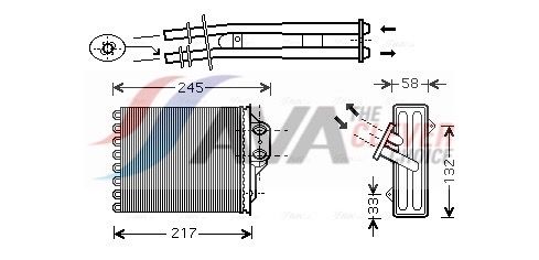 FTA6350 AVA QUALITY COOLING Hőcserélő, belső tér fűtés