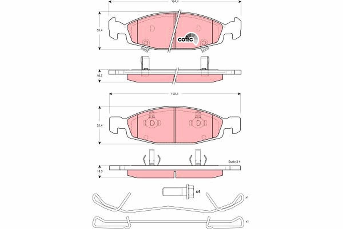 Brake Pad Set, disc brake GDB4120