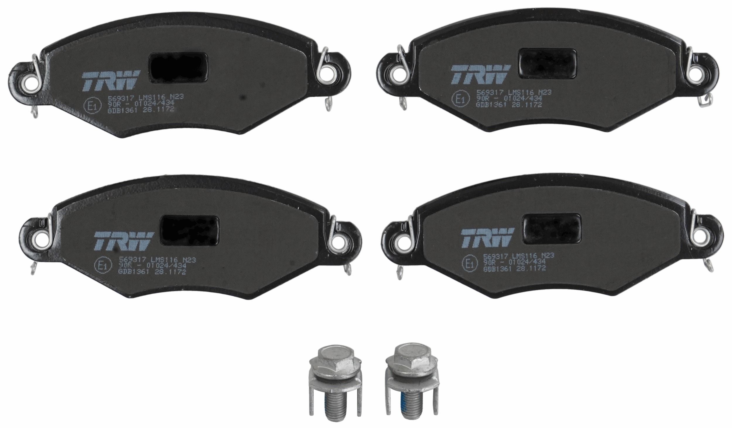 TRW DISC BRAKE PADS - TecDoc 2