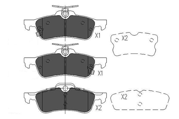 Brake Pad Set, disc brake KBP-9106