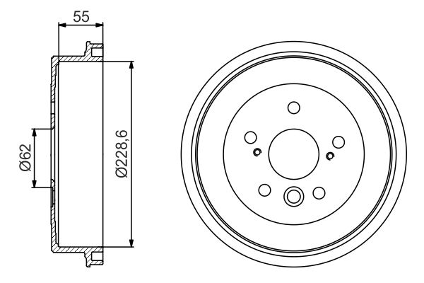 BOSCH 0 986 477 168 Brake Drum