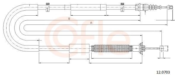 Cable Pull, parking brake 12.0703