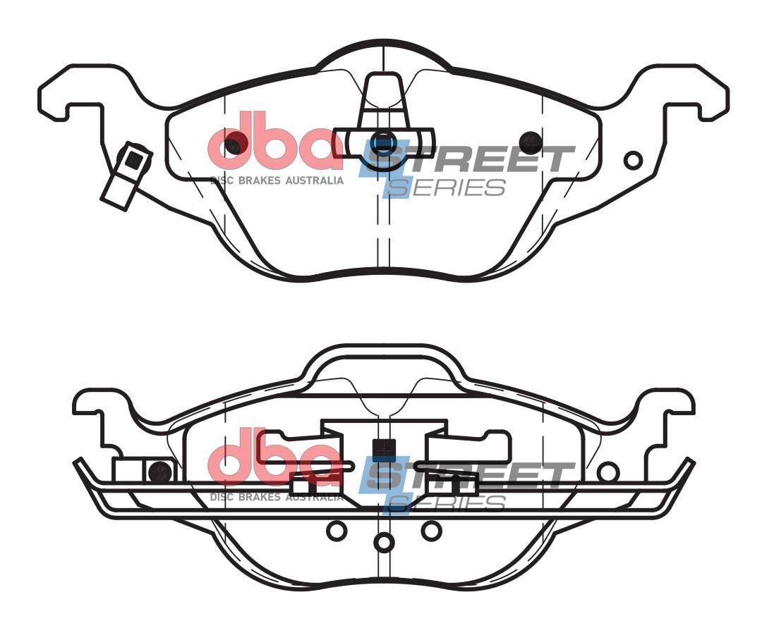 DBA SS STREET SERIES BRAKE PADS [ Holden Astra 1998-2004 F ](suits wear sensor DBAWS1132, DBAWS1141, DBAWS1186 check sample ) - TecDoc Only
