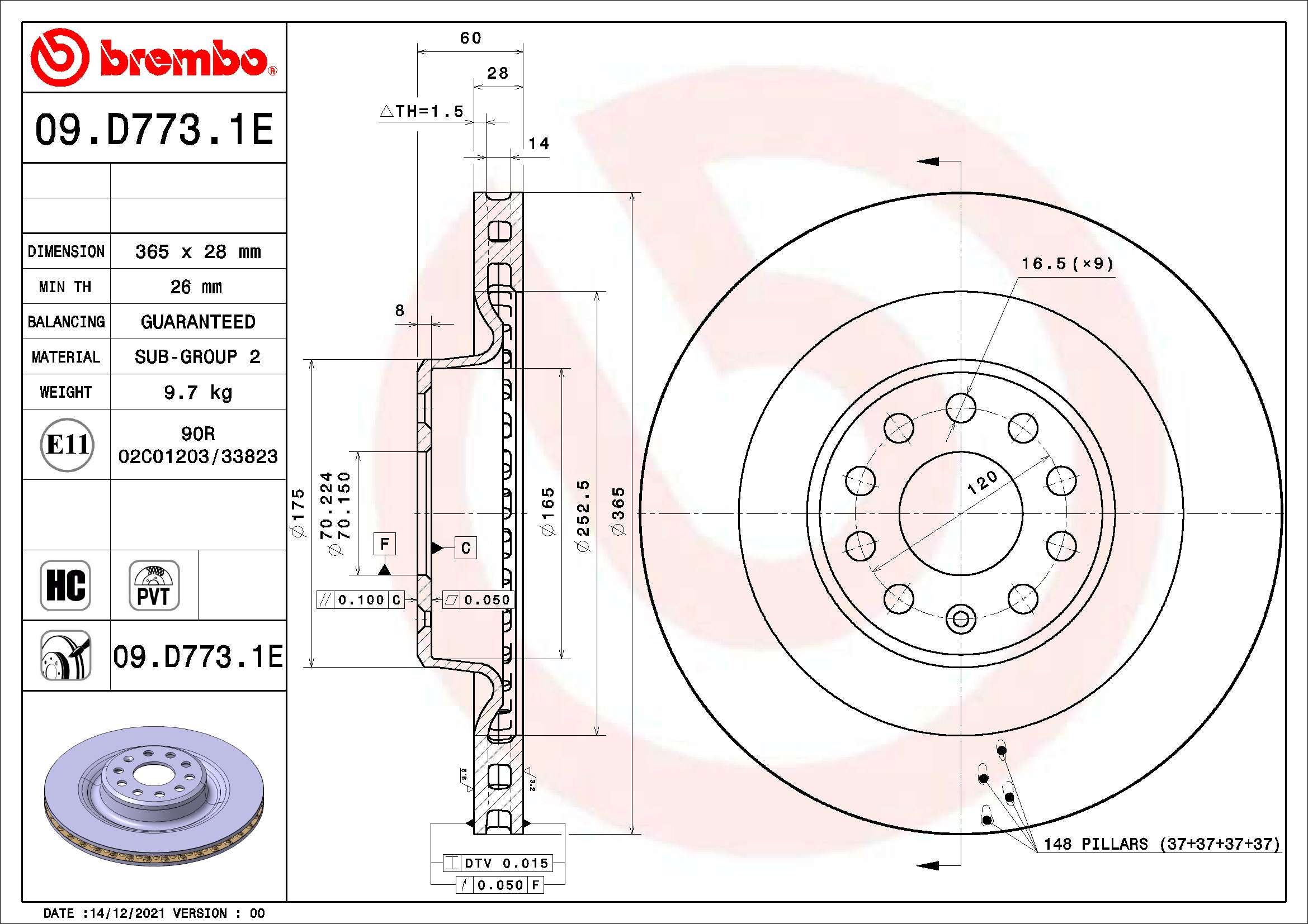 Brake Kit, disc brake KT 08 022