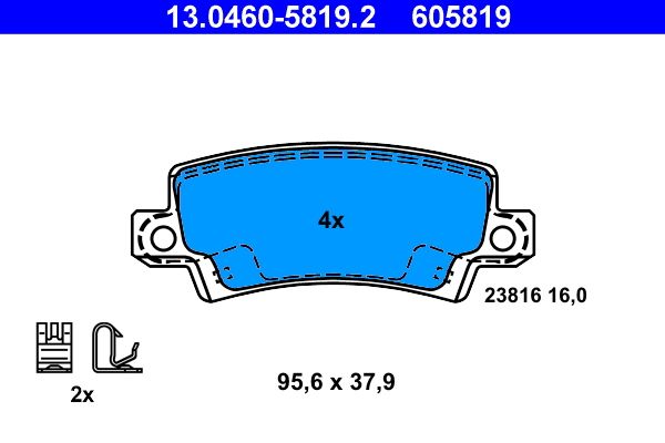 Brake Pad Set, disc brake 13.0460-5819.2