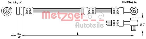 4110177 METZGER fékcső