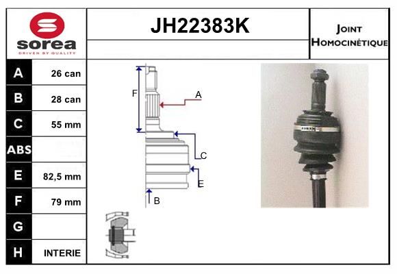 KIT CV JOINT AVEC KR066 - HONDA CIV