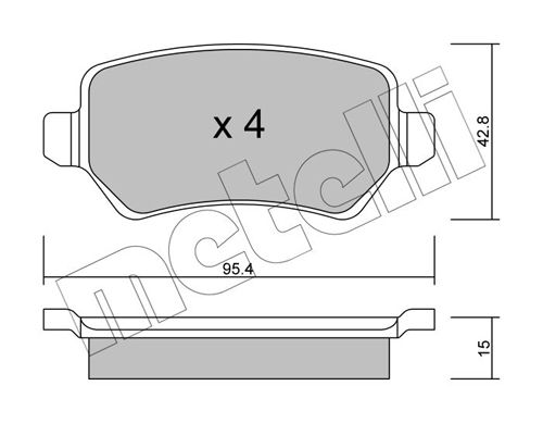 Brake Pad Set, disc brake 22-0542-1