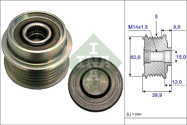 Schaeffler INA 535 0180 10 Alternator Freewheel Clutch