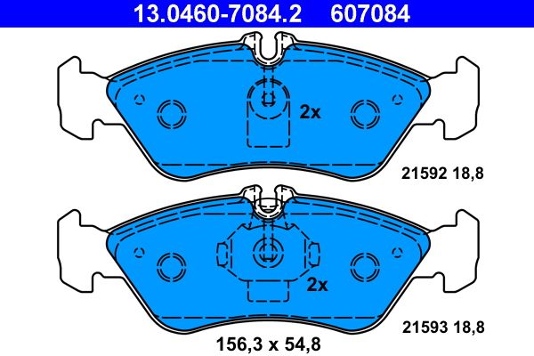 Brake Pad Set, disc brake 13.0460-7084.2