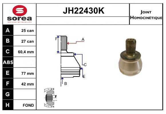 KIT CV JOINT AVEC KR064 - MB CLASSE