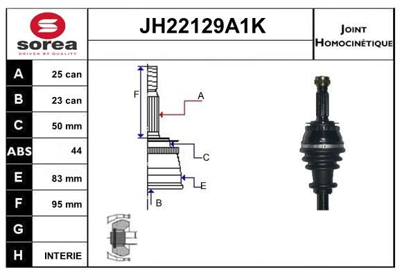 KIT CV JOINT AVEC KR113 - HYUNDAI M