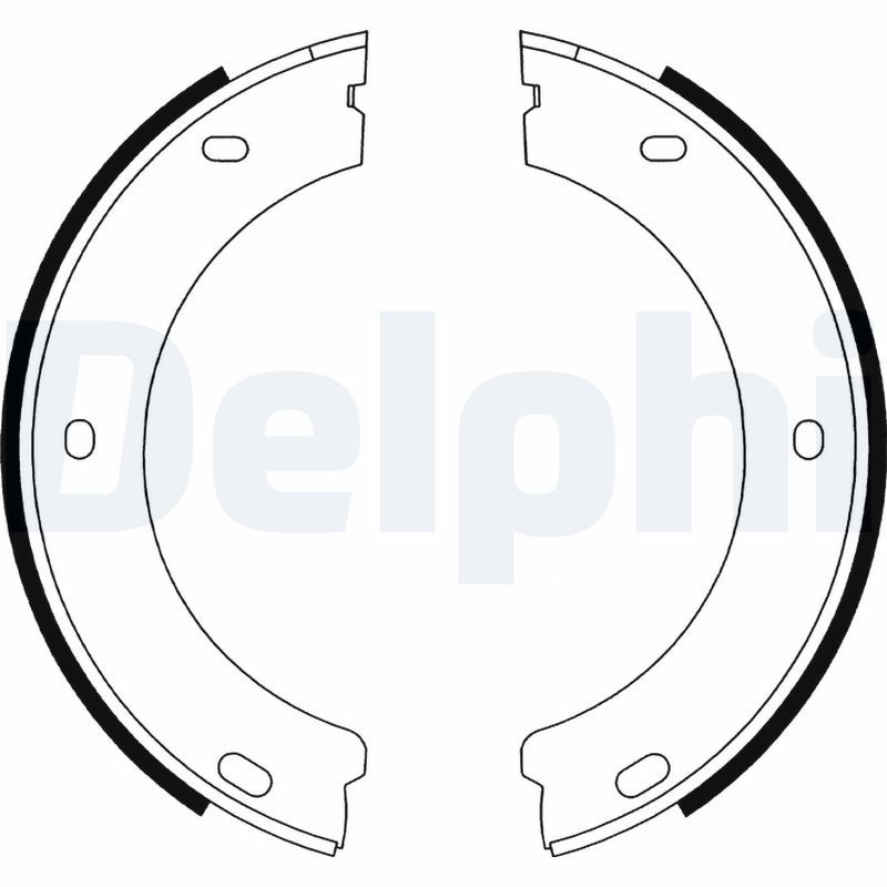 BRP BRS1597 Brake Shoe Set, parking brake
