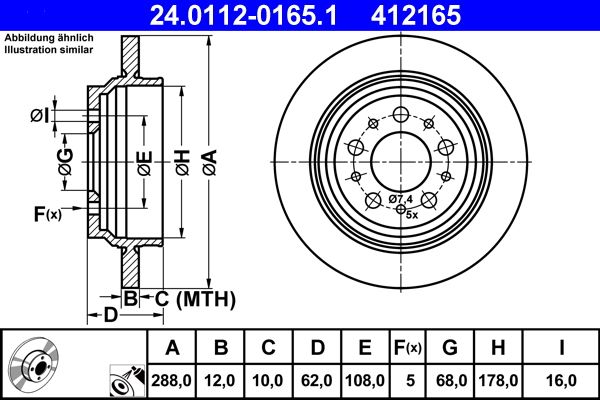 Brake Disc 24.0112-0165.1