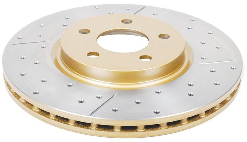 Street Gold Cross-drilled/slotted [ Chrysler 00->PT Cruiser F ] - TecDoc 1
