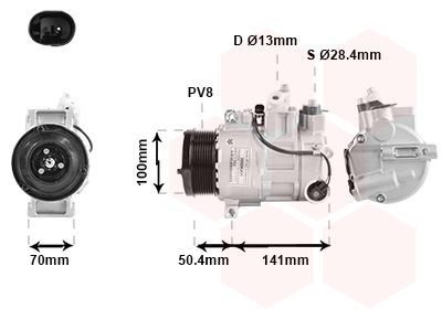 3000K431 VAN WEZEL kompresszor, klíma