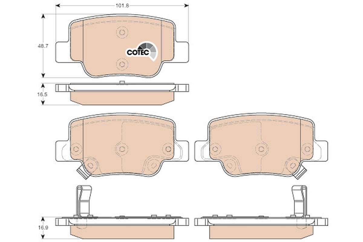 Brake Pad Set, disc brake GDB3547