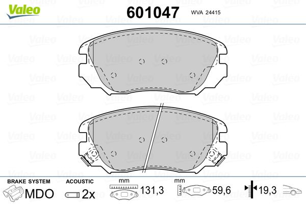 Brake Pad Set, disc brake 601047