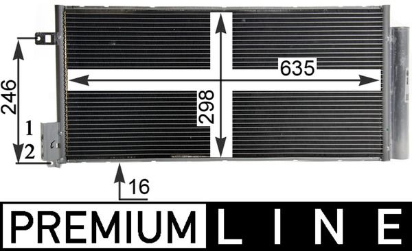 MAHLE AC 505 000P - Kondensator, Klimaanlage