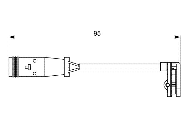 Warning Contact, brake pad wear 1 987 473 036