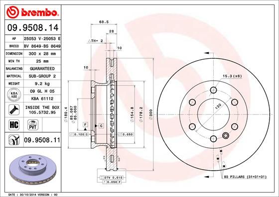 Brake Disc 09.9508.11