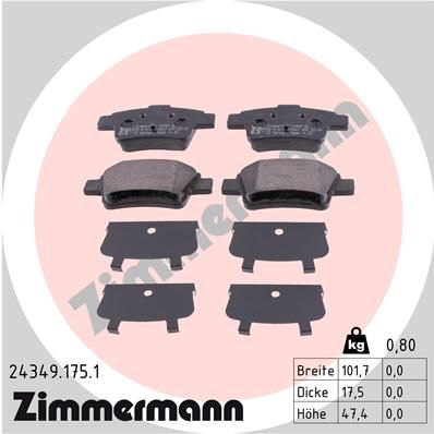 Brake Pad Set, disc brake 24349.175.1