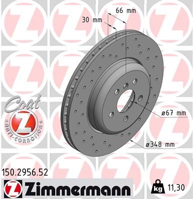 150.2956.52 ZIMMERMANN SPORT Z féktárcsa