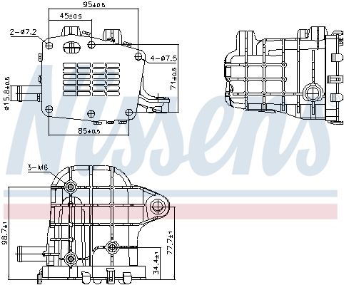 Cooler, exhaust gas recirculation 989481