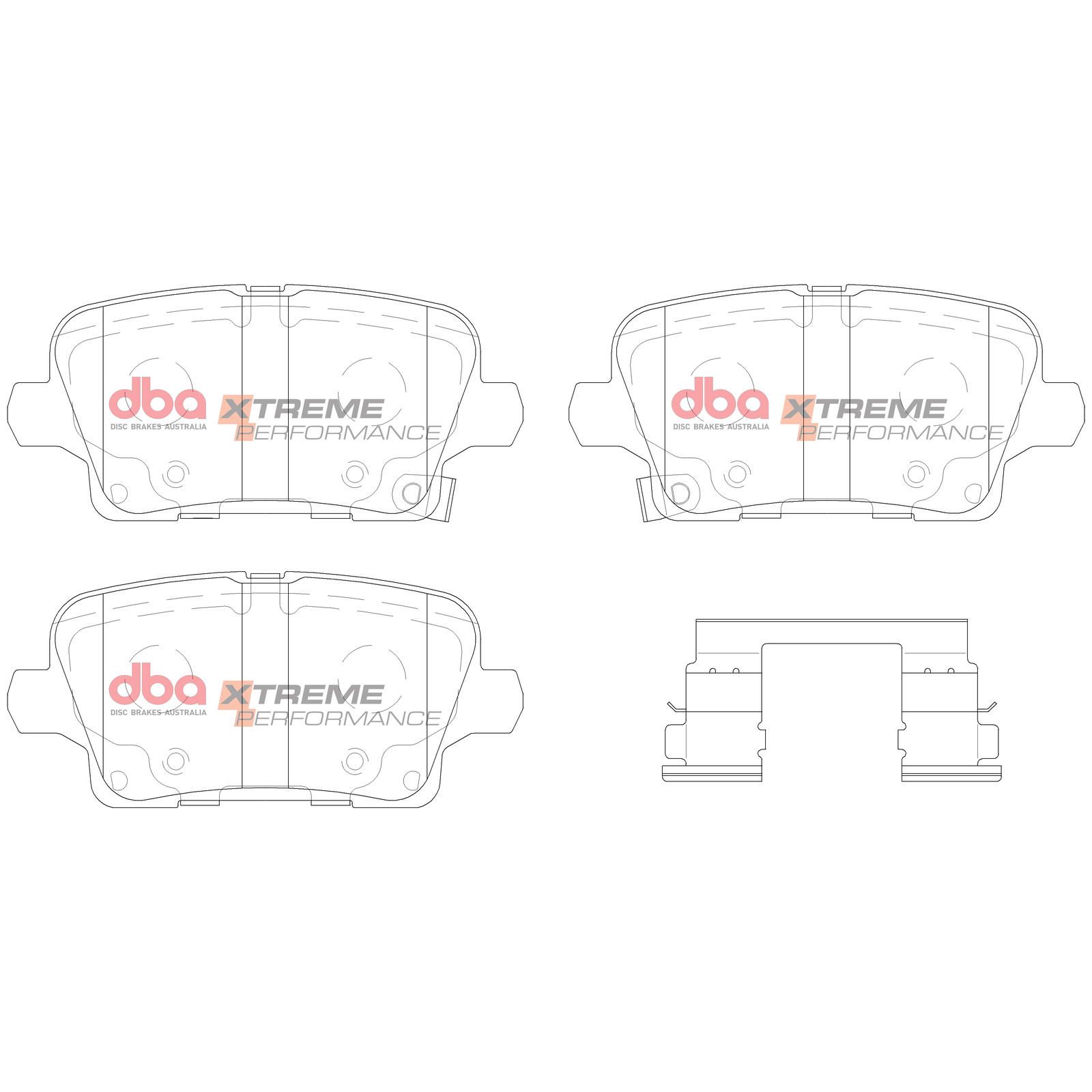 DBA XP XTREME PERFORMANCE BRAKE PADS [ Holden Commodore ZB 2017 - On R ] - TecDoc Only