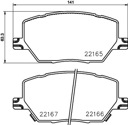 Brake Pad Set, disc brake 8DB 355 024-711