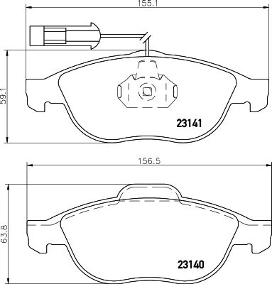 Brake Pad Set, disc brake 8DB 355 008-421