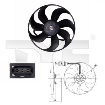 Fan, engine cooling 837-0003