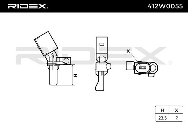 RIDEX 412W0055 Sensor, wheel speed