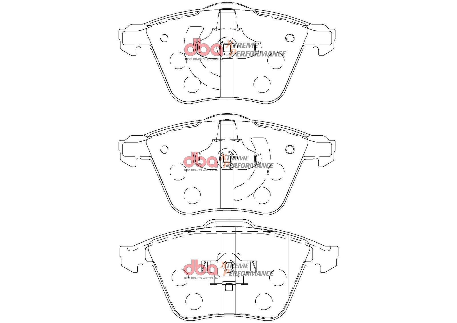 DBA XP PERFORMANCE BRAKE PADS [ Ford Focus XR5 LV / Mazda 3 MPS BK, BL 2006-2014 F ] - TecDoc Only