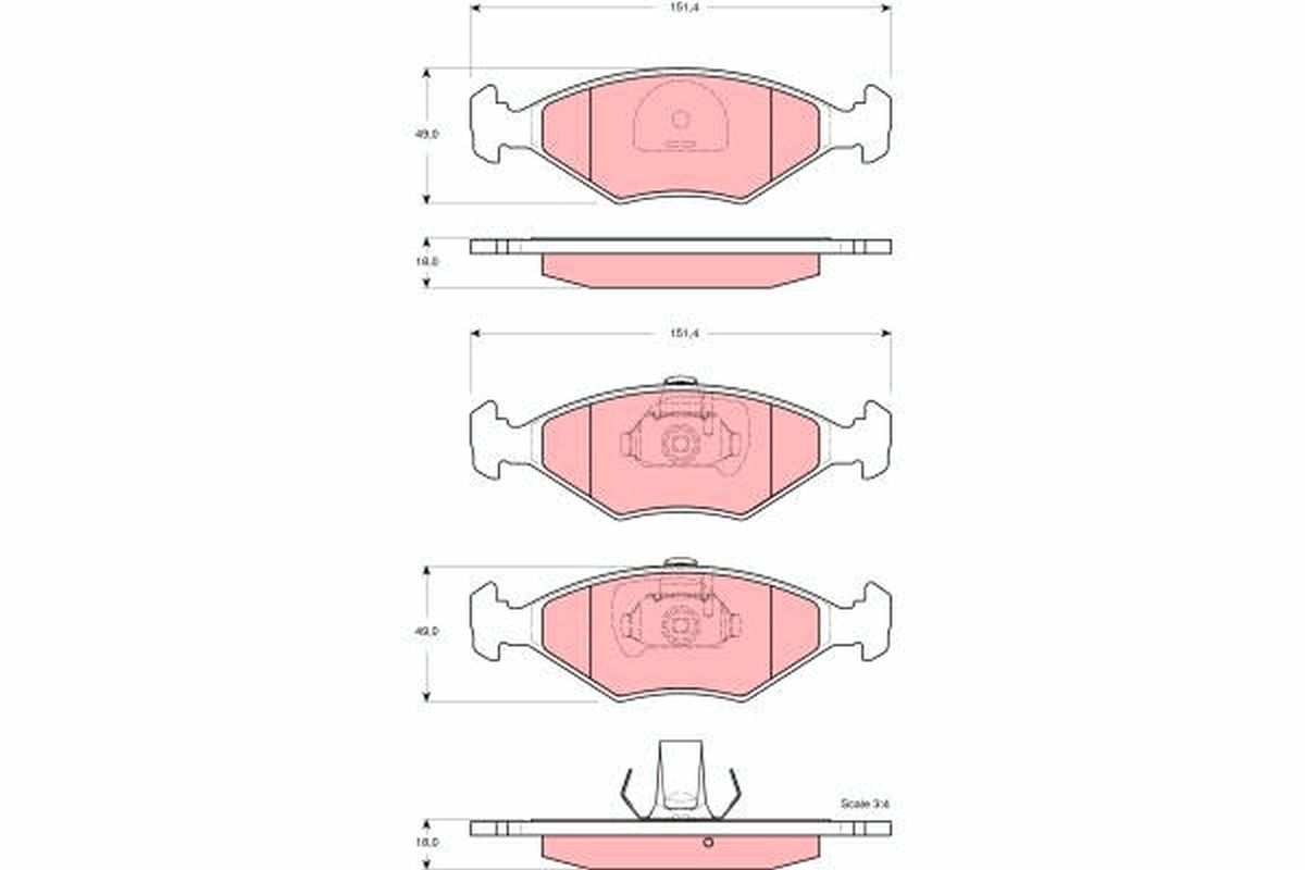 Brake Pad Set, disc brake GDB1533