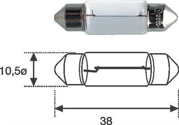 Bulb, licence plate light 009461100000