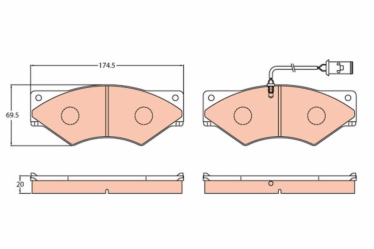 TRW DISC BRAKE PADS - TecDoc 1