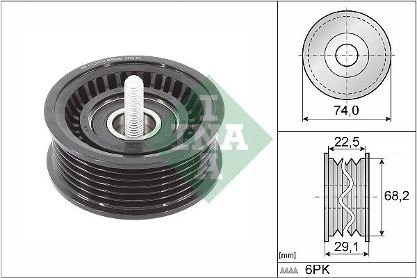 Deflection/Guide Pulley, V-ribbed belt 532 0784 10