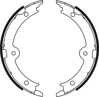 Bremsbackensatz, Feststellbremse Bremsbackensatz, Feststellbremse