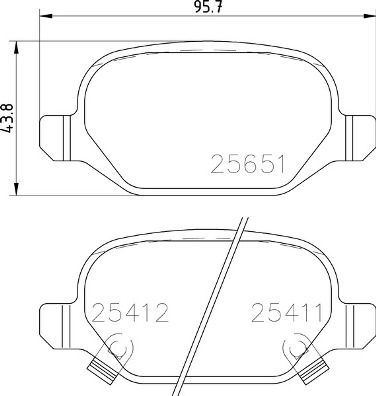 Brake Pad Set, disc brake P 23 151