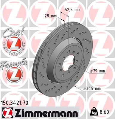 Zimmermann 150.3421.70 Bremsscheibe