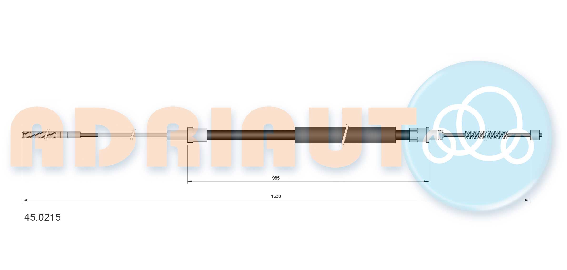 ADRIAUTO 45.0215 - Seilzug, Feststellbremse